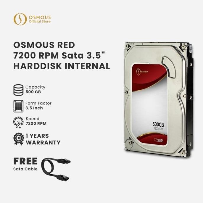 TERLARIS - Hardisk Osmous 500GB | 1TB | 2TB | 3TB | 4TB Internal Sata 3.5" Garansi resmi 1th