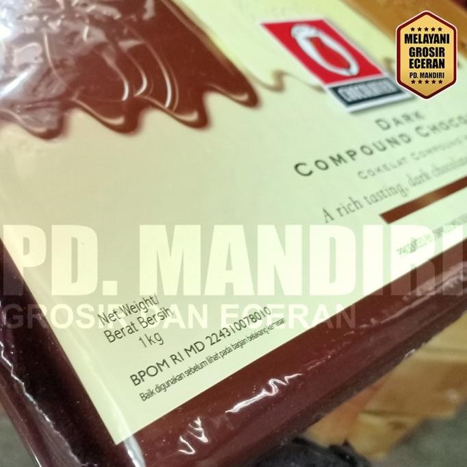 Tulip Dark Compound Chocolate 1 KG / COKLAT TULIP / Coklat Compound murah