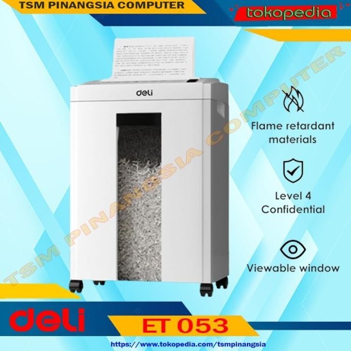 

Promo Deli Et053 Mesin Penghancur Kertas / Deli T053 Paper Shredder