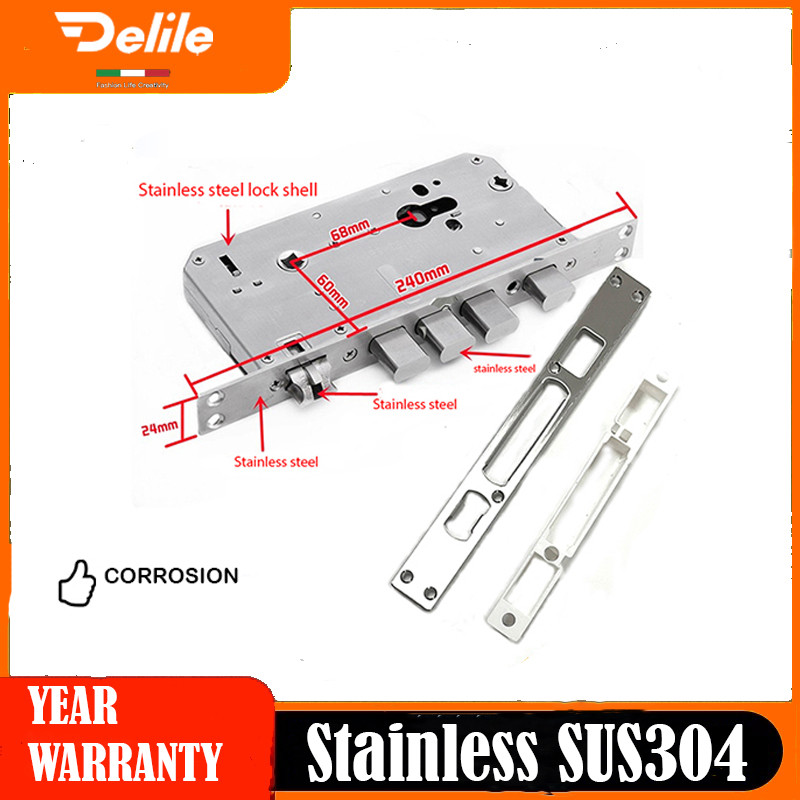 Mortiselock / Body Kunci DELILE / Mortise Smart Door Lock Universal / Bodylock 240x24MM