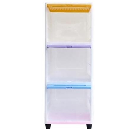 CLUB Lemari Pakaian Baju Plastik Club Flip 3 Susun LEMARI PAKAIAN LEMARI BUKU LACI SLIDING PINTU KOT