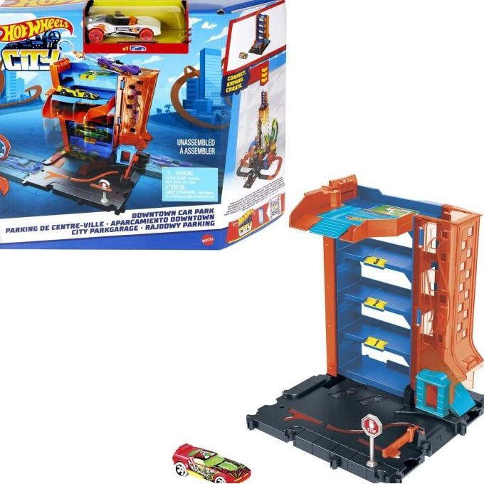Hot Wheels City Down Town Car Park Playset track Hotwheels