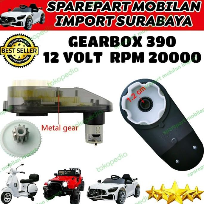 Rs 390 Gearbox Gerbok Dinamo Mobil Mainan Motor Aki Anak 12 Volt 20000 New Stok