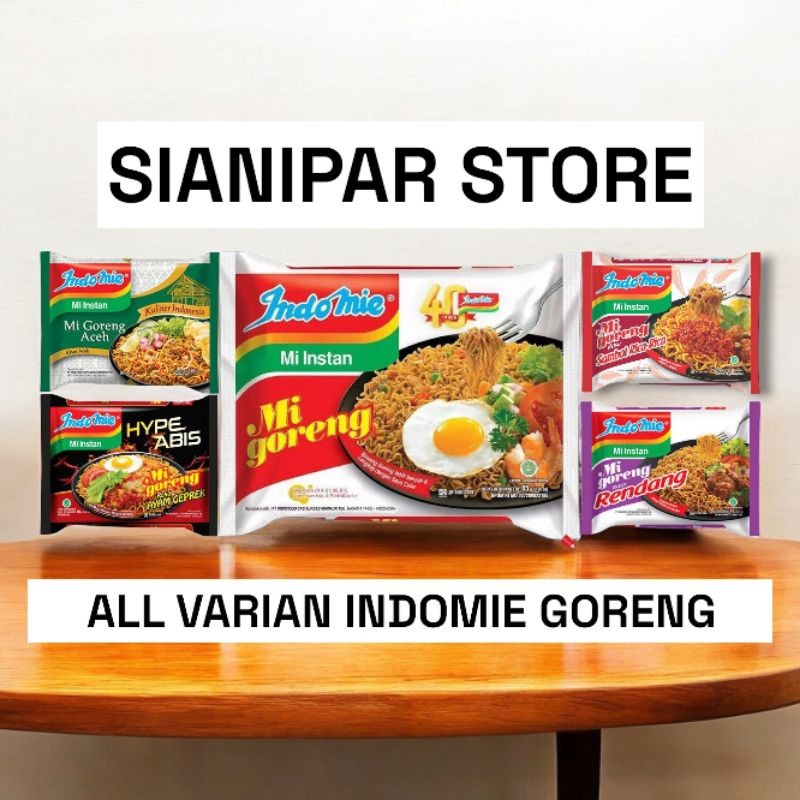 

INDOMIE MIE INSTANT GORENG PCK ALL VARIAN GORENG SPESIAL ACEH RENDANG GEPREK RICA RICA