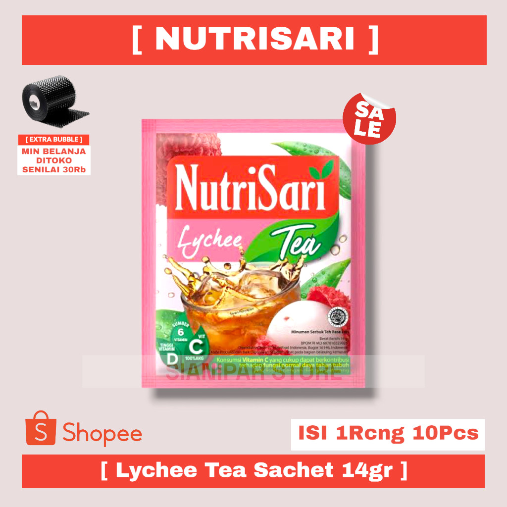 

NUTRISARI MINUMAN SERBUK TEH INSTANT LYCHEE TEA SCT 14g