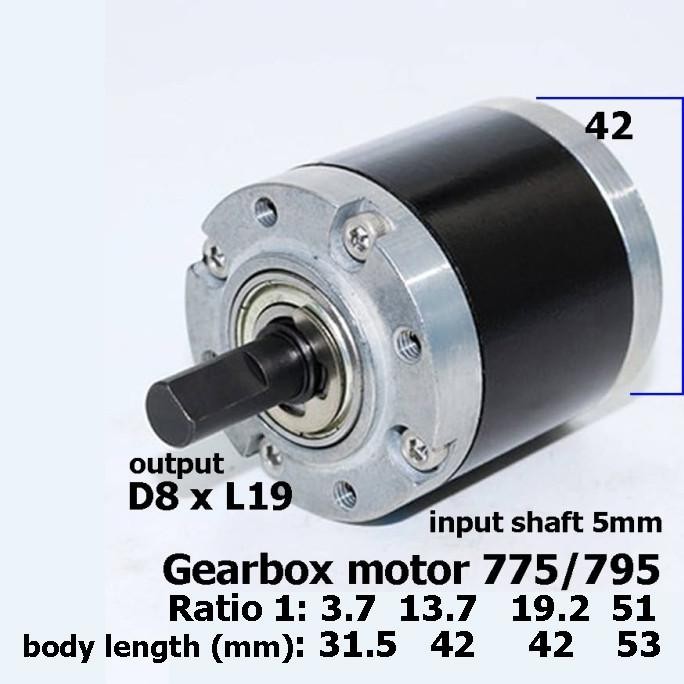 775 Dc Motor Mini Spindle 12/24V New Stok