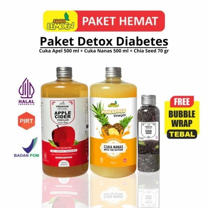 

Murah Suur Lemoen 3In1 Paket Cuka Apel - Cuka Nanas Pineapple Vinegar With Mother Premium Organic - Chia Sedds - Suur Lemoen Jakarta Timur