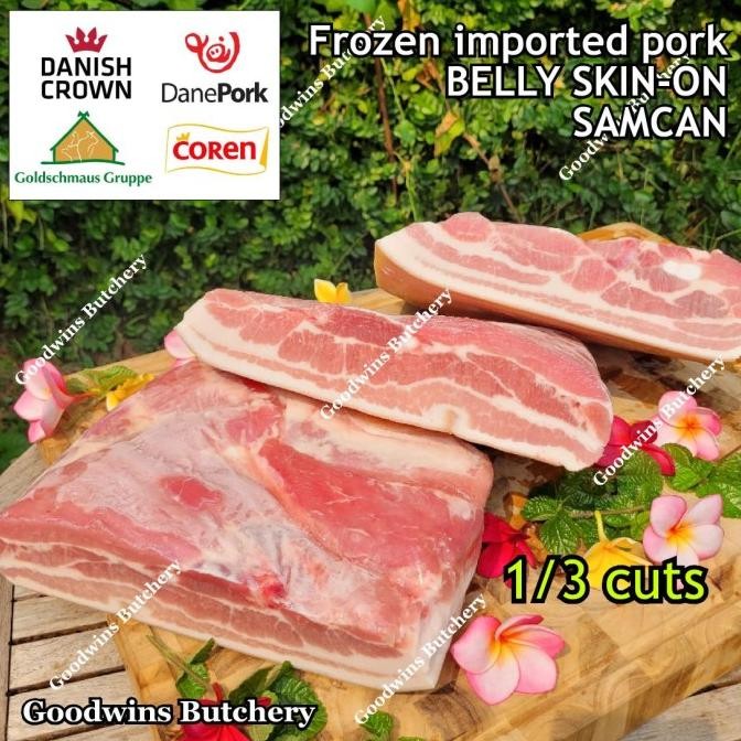

Murah 1.1Kg Pork Duroc Belly Skin-On Sr (Single Ribbed) Frozen Coren Spain