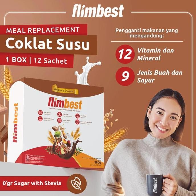 

Promo Promo Flimbest Meal Replacement Cokelat Susu 1 Box (12 Sachet) Multigrain Superfood Susu Protein Tinggi | Rendah Kalori | Flimeal | Flimty Fiber | Hotto Purto \ Hotto Mame