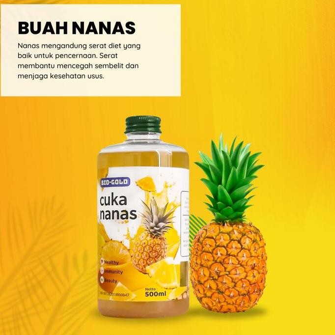 

Murah Cuka Nanas Bio Gold 500 Ml Bpom Dengan Mother - Membantu Stabilkan Gula Darah & Antioksidan Tinggi