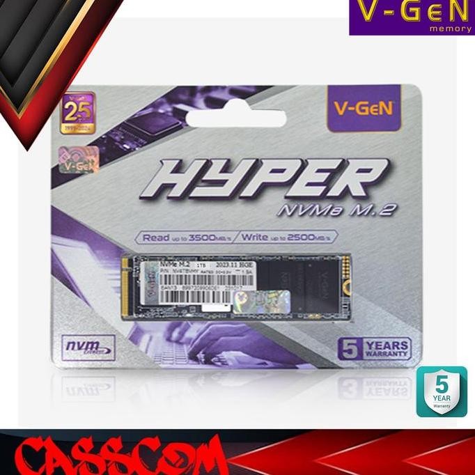 V-GEN SSD HYPER M.2 PCIE GEN3 NVME 2280 1TB - VGEN M2 1 TB 2004T