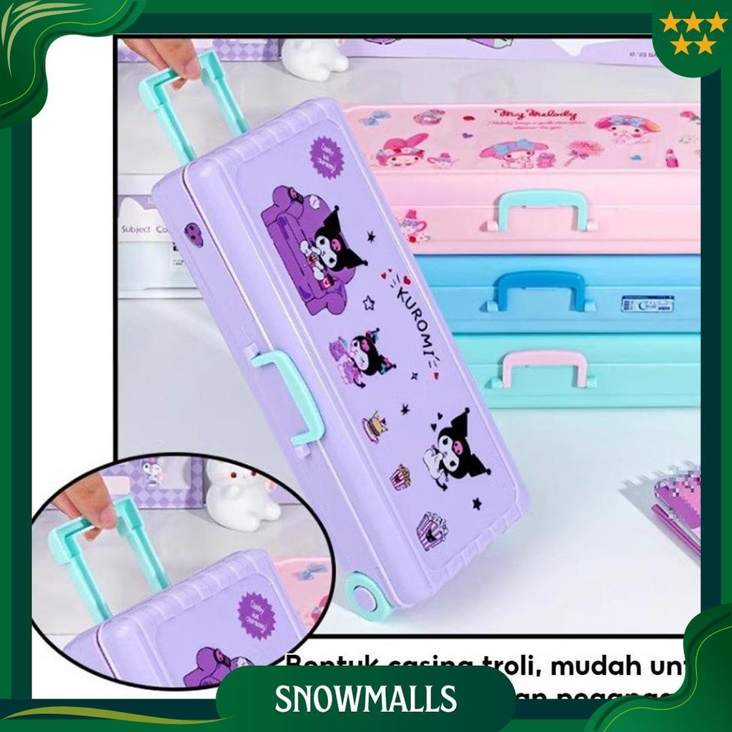 

Sanrio Seri Anime Kartun Pensil Kasus Troli Kotak Alat Tulis Lucu Kuromi/Melody Yugui Anjing/Pacha Anjing Sale