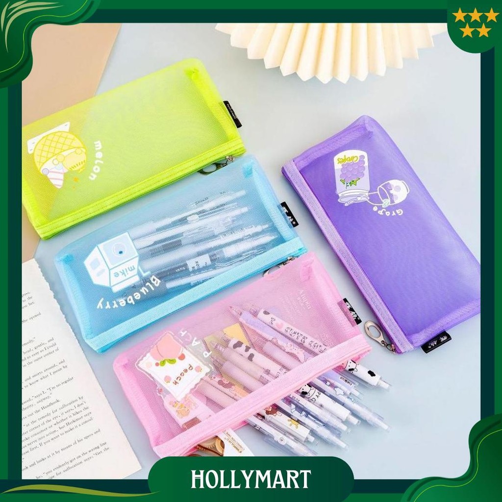 

Simple Zipper Case Pencil Storage Tempat Pensil Pencil Case Ori