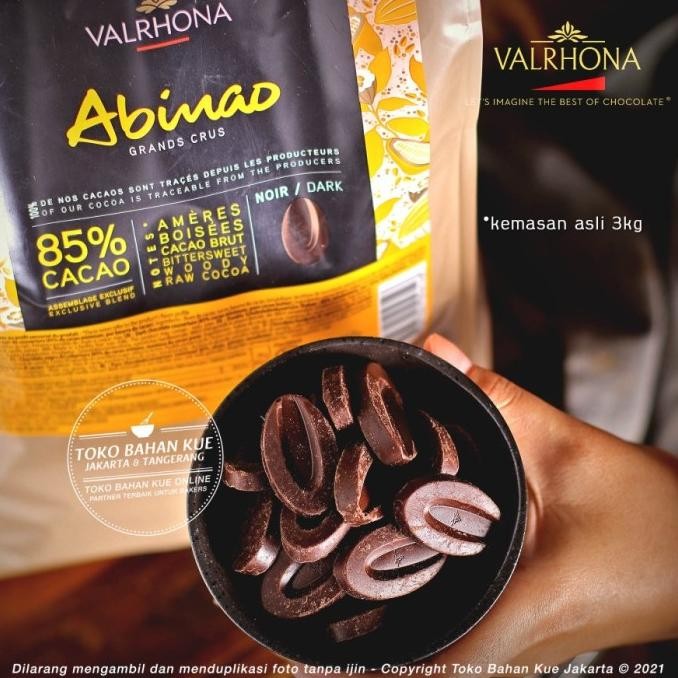 

Sale Valrhona Abinao 85% Dark Chocolate 250Gr Couverture Cokelat Coklat