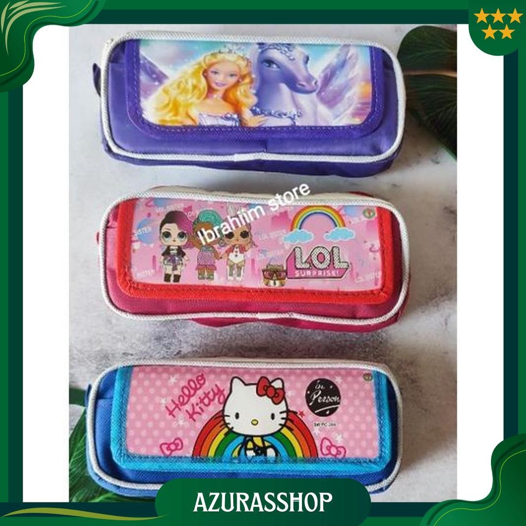 

Tempat Pensil Saku Murah Tempat Pensil Karakter / Tempat Pensil Kain Sleting Lucu Souvenir Ulang Tahun Anak Ori