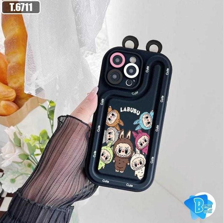GB29 SS989 Softcase Premium Double Side Labubu Monster Kawai Casing Hp Compatible For OPPO A58 A60 A