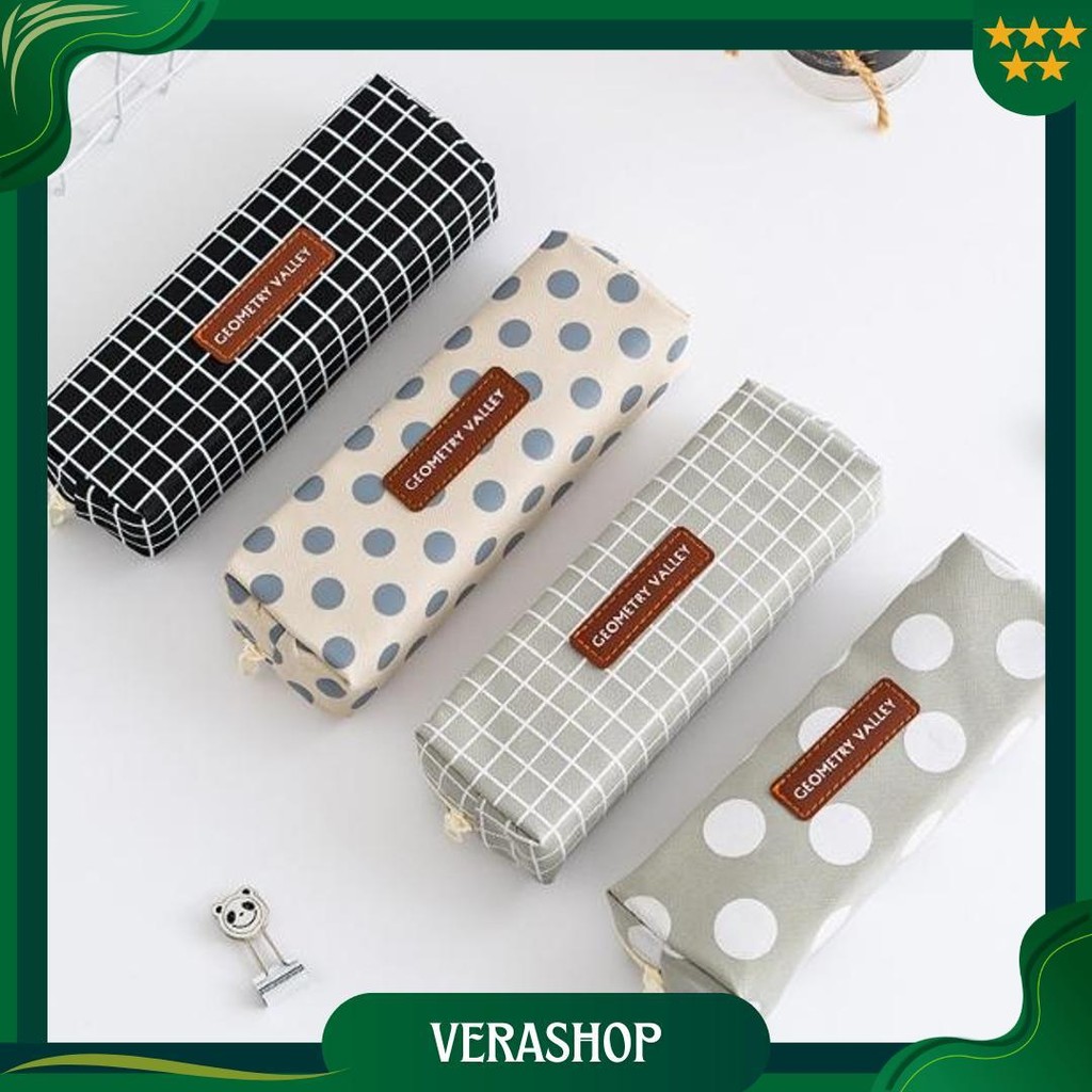 

Geometry Korean Simple Stationery Bag Pencil Case / Tempat Pensil Motif Geometry Simple Kekinian Ori