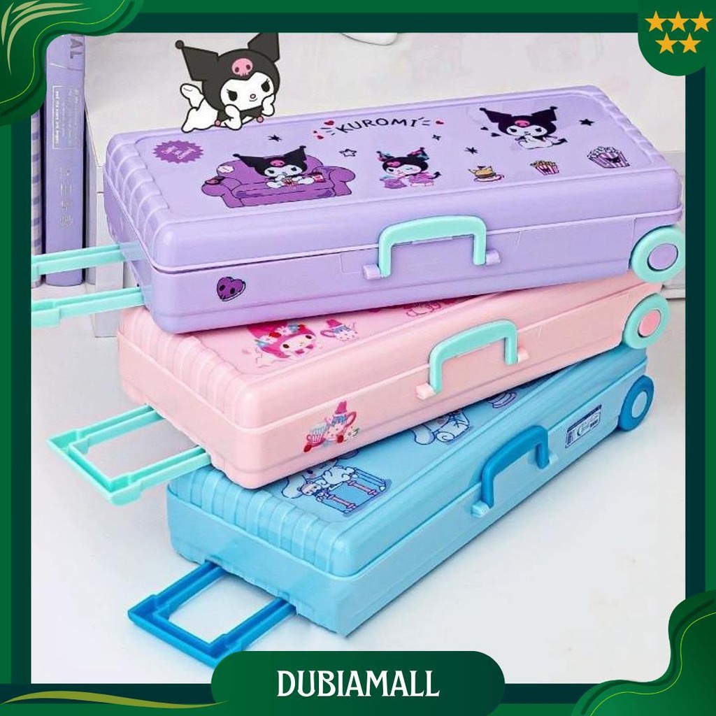 

Carat Tempat Pensil Stiker Kartun Kotak Alat Tulis Large Capacity Kasus Troli Kotak Alat Tulis/Kotak Pensil Bentuk Troli Lucu Alat Tulis Dua Lapis Koper Pencil Case Ori