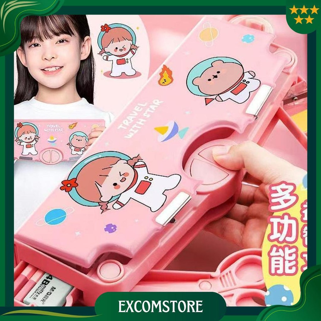 

Kotak Pensil Multifungsi Lengkap Peruncing Gunting Isolasi Penghapus Penggaris Sale