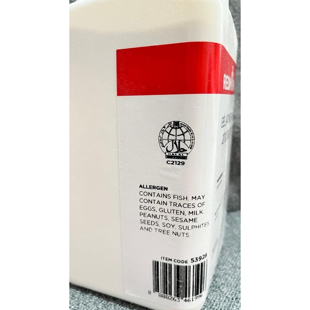 

Grosir Gelatine Fish 200 Bloom Redman Gelatin Powder Halal 1Kg 1000Gr