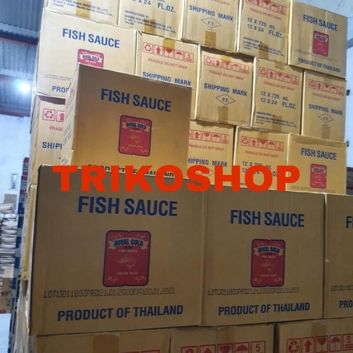 

Royal Gold Fish Sauce Kecap Ikan 1 Dus / 12 X 725Ml Terlaris Best Quality Asli 100% Original