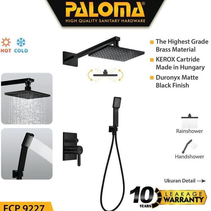 Paloma Fcp 9227 Keran Mixer Shower Tanam Set Dinding Tembok Kran Air New Stok