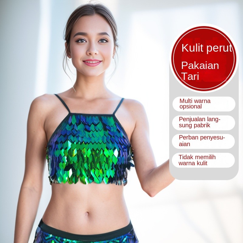 New arrival Easter Belly Dance Top New Bra Dance Costume Sexy Sequin Fringe Performance Outfit Night