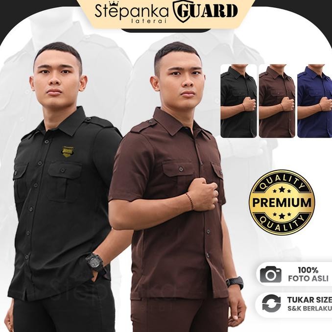 Seragam Safari PREMIUM / Kemeja Safari / Seragam Safari Hitam/ Seragam Safari Navy / Seragam Safari 