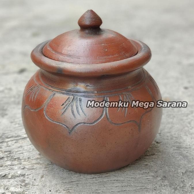 Gentong Kendil Es Dawet Cendol Tanah Liat Gerabah Wadah Tempat Air Genthong Beras - 3 Liter Diameter