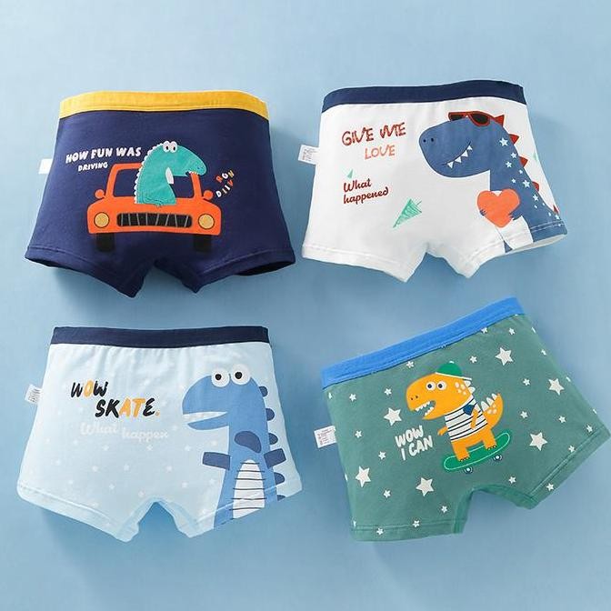 PROMO Celana Dalam Anak Laki Laki /Boxer Anak Laki Laki 1 Lusin /Pola Dinosaurus Celana Boxer Anak 2