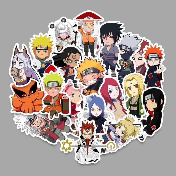 

STICKER PACK TUMBLR - NARUTO UNIVERSE CHIBI [20 PCS] murah