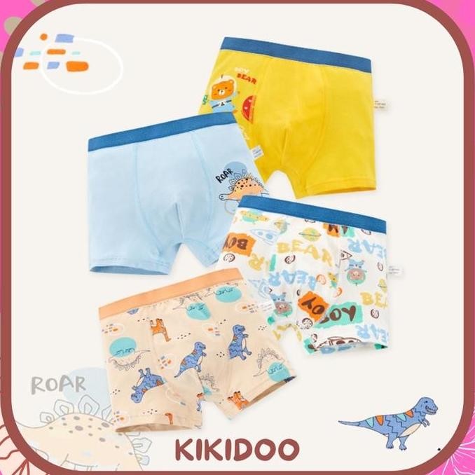 SALE Kikidoo 4 Pcs Boxer Katun Anak Cowok Premium BOY BAL48