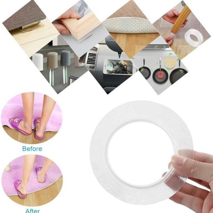 

Nano Double Tape Bening Transparan 1M 2M 3M 5M Lebar 3cm Tebal 2mm 1mm murah
