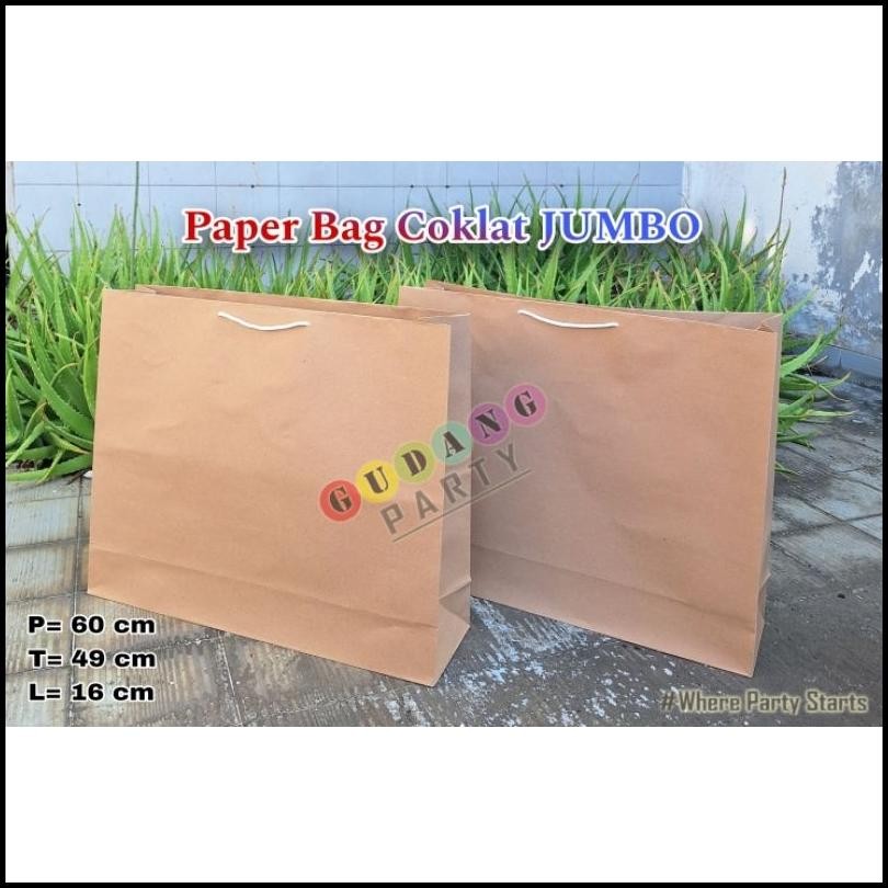 

Ready Paper Bag Coklat Jumbo Kantong Bingkisan Goodie Bag {Terlaris|Best Seller}