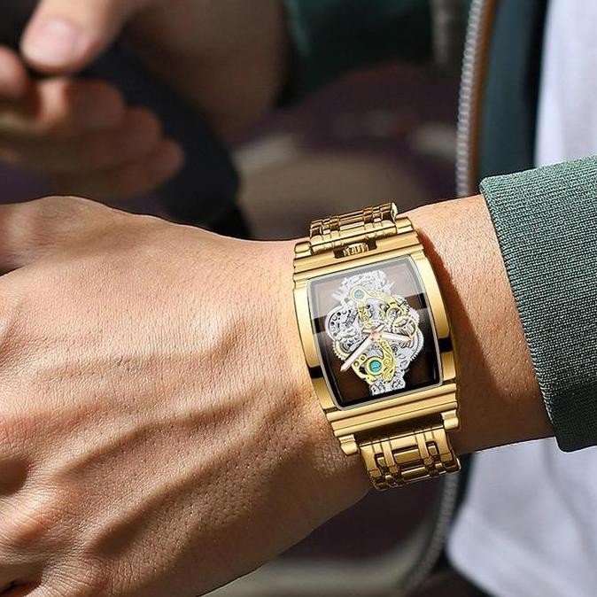 Jam Tangan Pria BINBOND Tahan Air Original Mewah Casual Trasparan Kotak Quartz Mewah Free Box Promo 