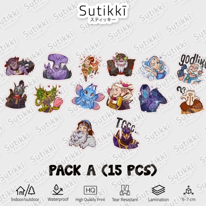

Sticker Pack Dota 2 Steam Icefrog Warcraft Pudge Laptop Dota2 Game murah