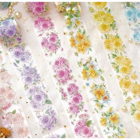 

Flower PET Sticker Roll - Stiker Roll Tema Bunga murah