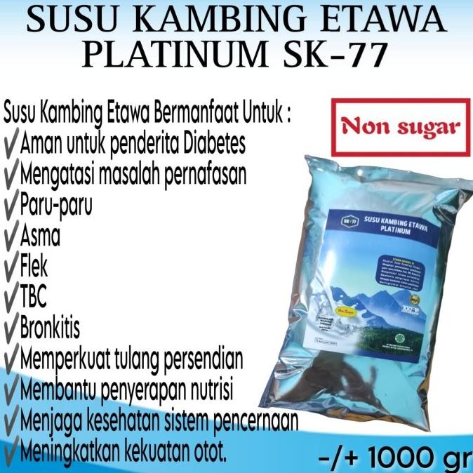

SUSU KAMBING ETAWA PLATINUM SK77 NON SUGAR 1000gr / 1KG [terbaik]