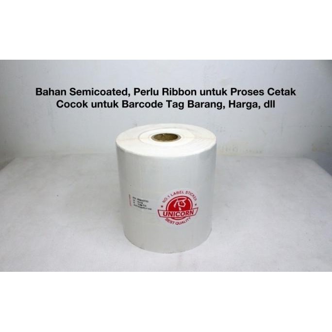 

Stiker Label Barcode Semicoated 33x15 mm / 33 x 15 mm / 33x15mm 3 Line Core 1 inch isi 10.000pcs murah