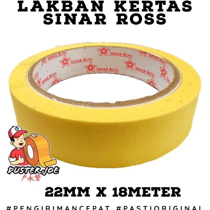 

Lakban Kertas Masking Sinar Ross 1 inch 22mm 20 Yard PER 1 DUS murah