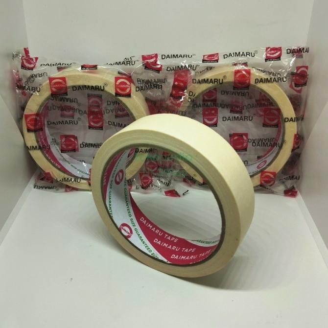 

Masking tape Daimaru/Lakban kertas 1' 24mm x 20m (min 1dus = 96roll) murah