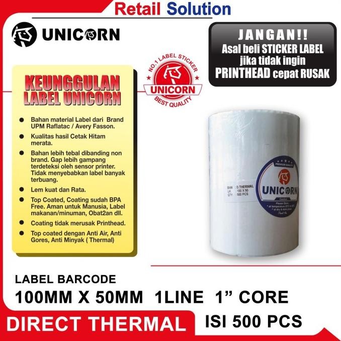 

Stiker Label Barcode Thermal 100x50 mm / 100 x 50 mm / 100x50mm murah