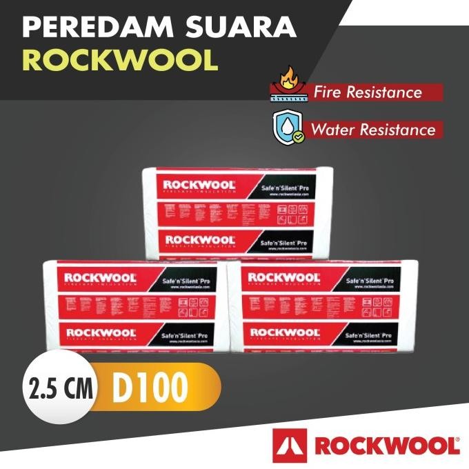 Peredam Ruangan / Rockwool D100 2,5Cm  / Busa Peredam Suara / Rokwol Co
