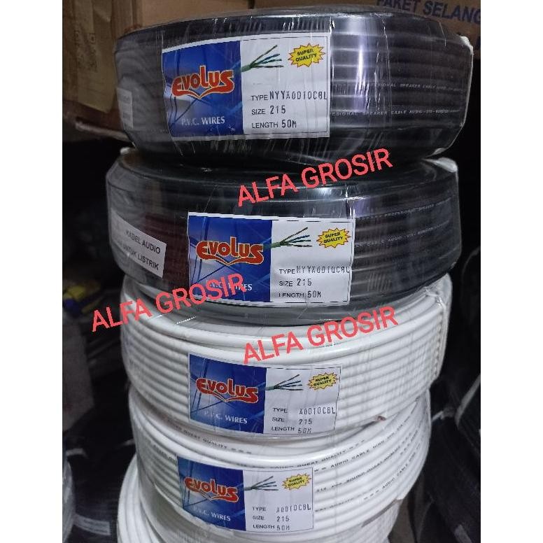 50 METER KABEL LISTRIK SERABUT 2x1.5 mm / KABEL RAMBUT 2X1.5 / KABEL LISTRIK