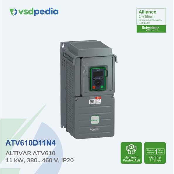 Schneider Altivar Atv610 Variable Speed Drive 11Kw 15Hp Atv610D11N4 New Stok