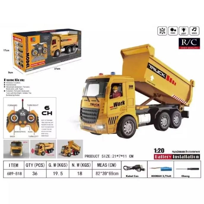 Sale Mainan Rc Truk Pasir Mainan Mobil Remot Kontrol Work Dump Truck