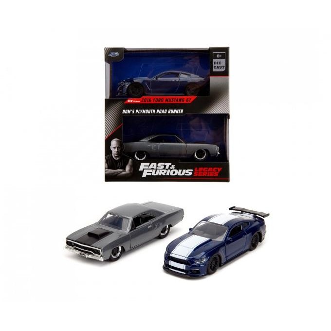 Sale Jada 1:32 - Fast & Furious Twin Pack Ford Mustang Gt 2016 & Dom'S Plymouth Road Runner