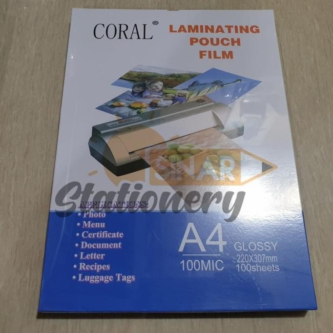 

Plastik laminating a4 coral