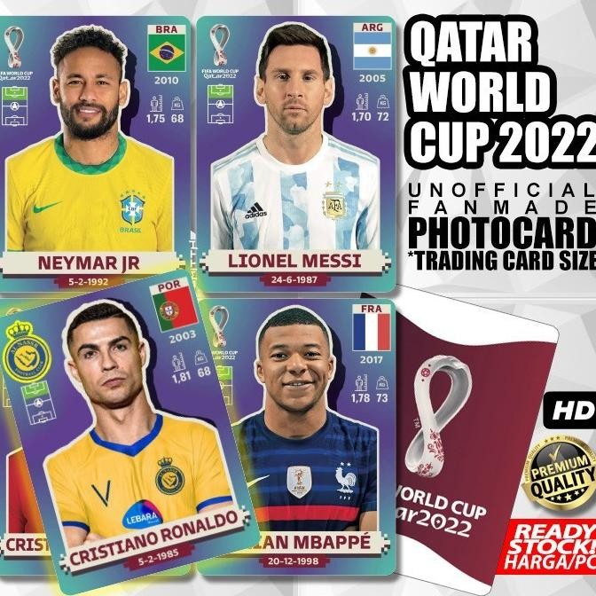 [Good] Photocard Player QATAR World Cup 2022 Unofficial Photo Card Kartu