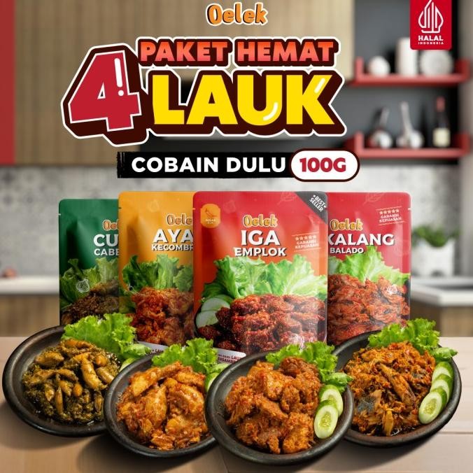 

Oelek Paket Cobain Dulu 4 Laoek / Iga Emplok / Cakalang Balado / Cumi